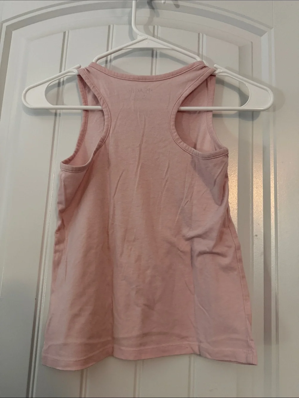 Gently worn Pink Tank Top with Gold Glitter Palm Heart with matching skort set